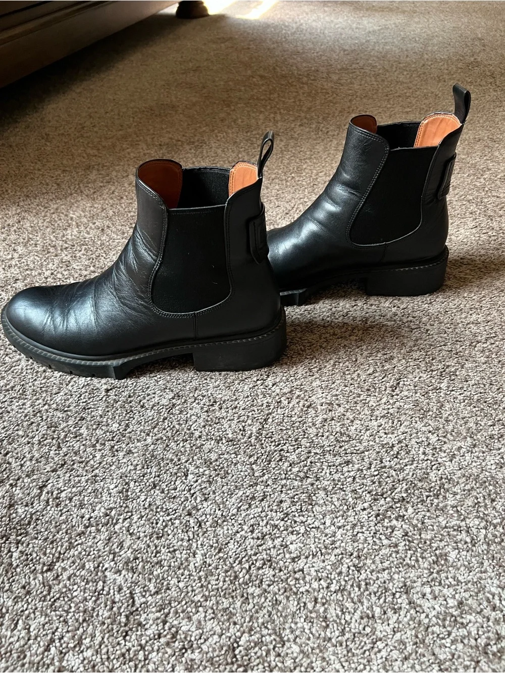 Coach Black Leather Chelsea Ankle Boots